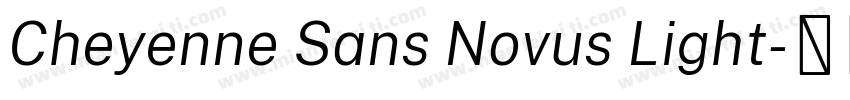 Cheyenne Sans Novus Light字体转换